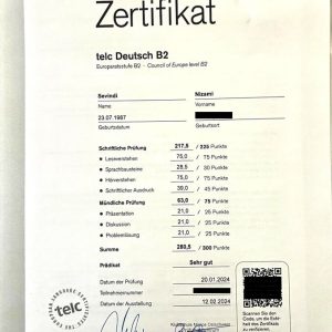 Buy TELC certificate online without exams